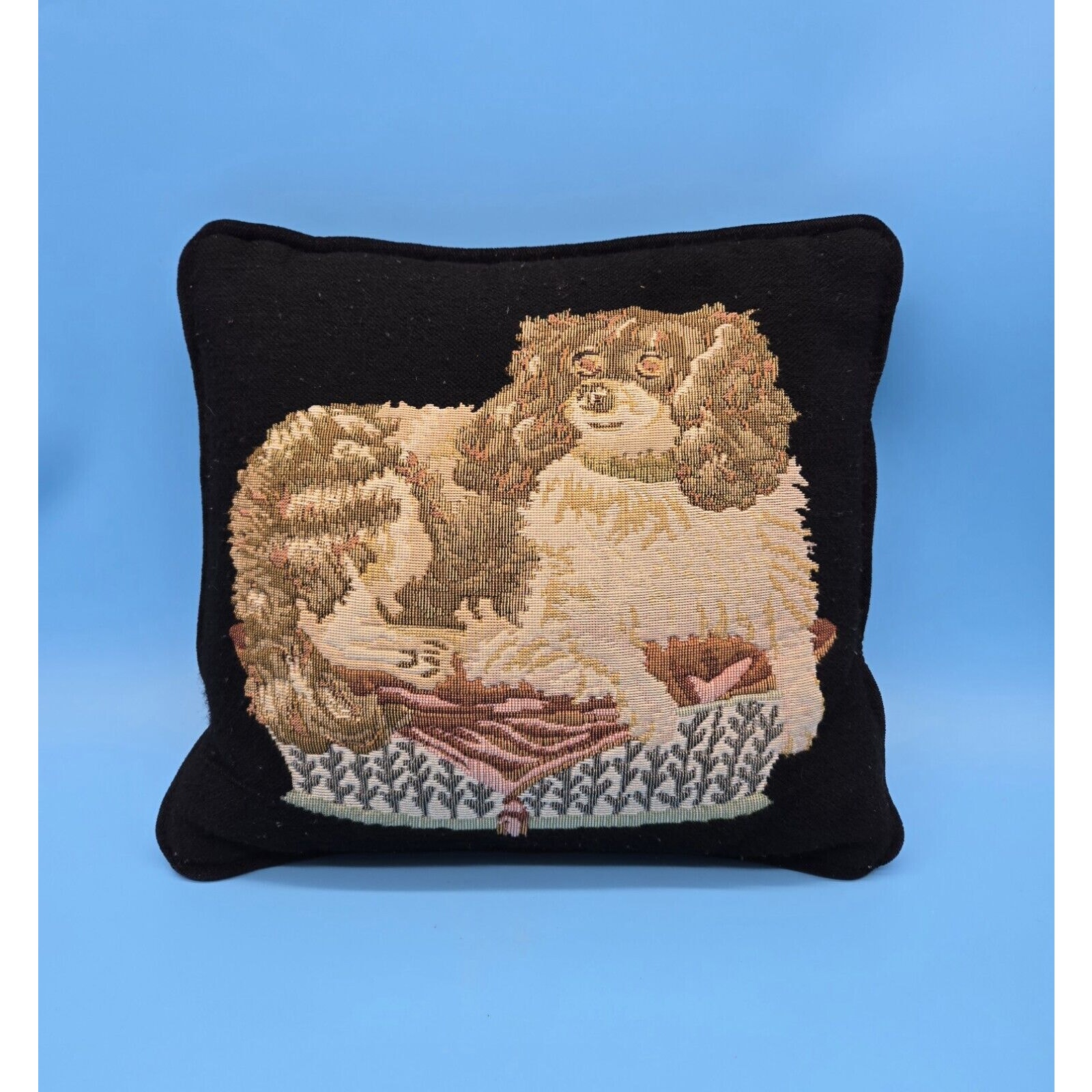 Cavalier King Charles Spaniel Dog Black Throw Pillow