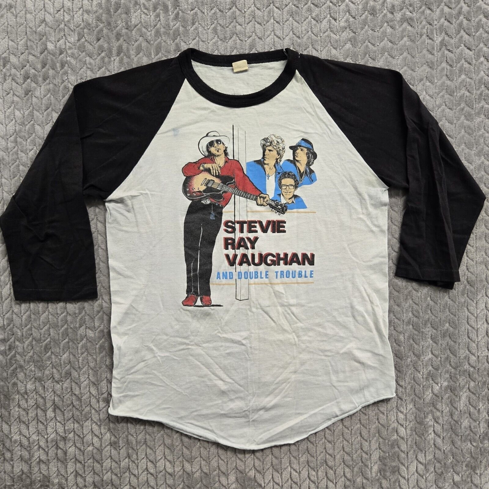 Vintage Stevie Ray Vaughan & Double Trouble Soul To Soul '85 Tour Shirt Sz Large