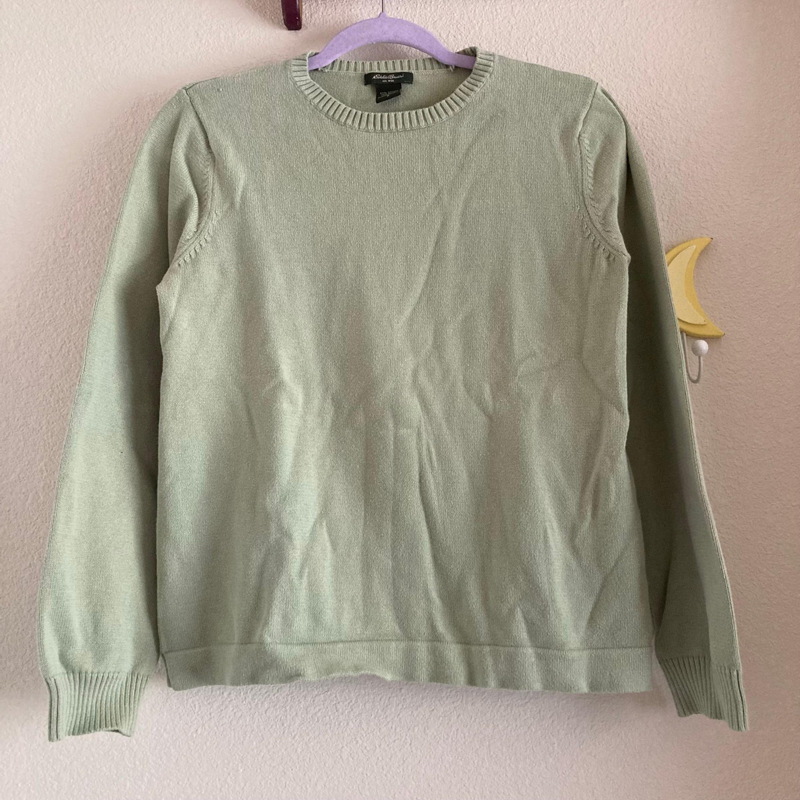 Sage green Eddie Bauer crewneck sweater