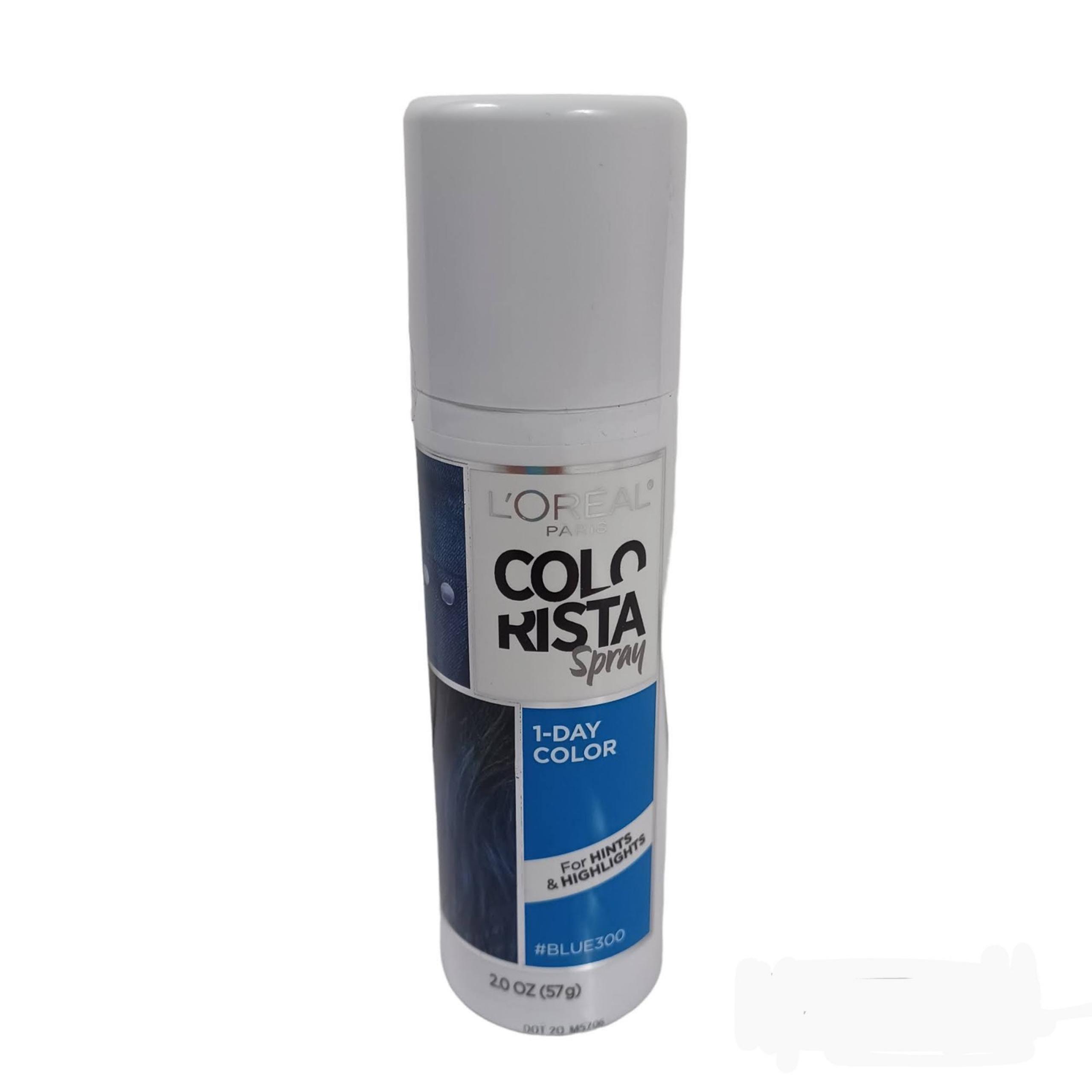 L'Oreal Colorista NEW 1 Day Hair Color Spray -Blue -2.0 Oz -Washable -Temporary