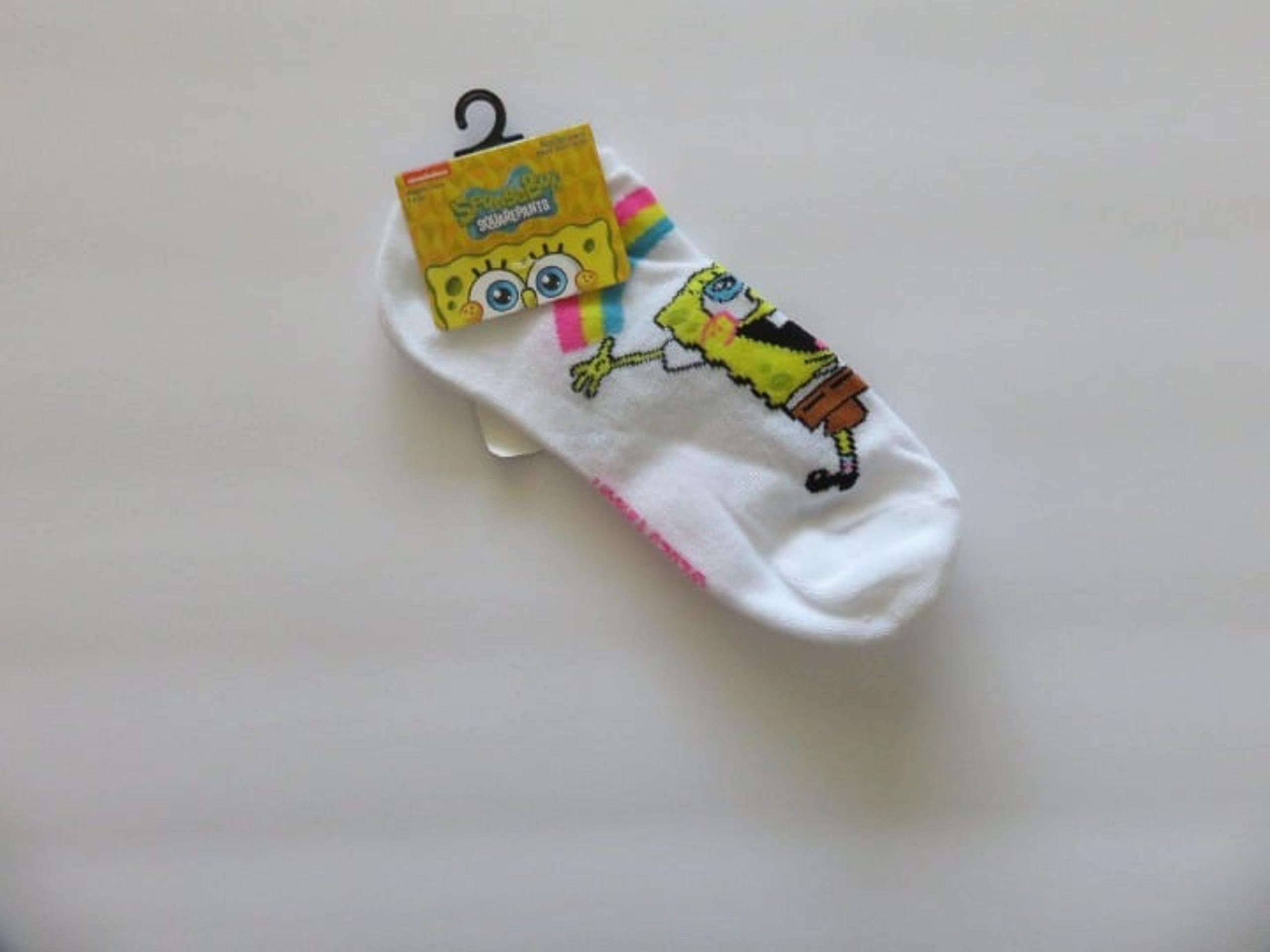(#N) 1-pair Spongebob Squarepants No-show shoe size 4-10 Socks