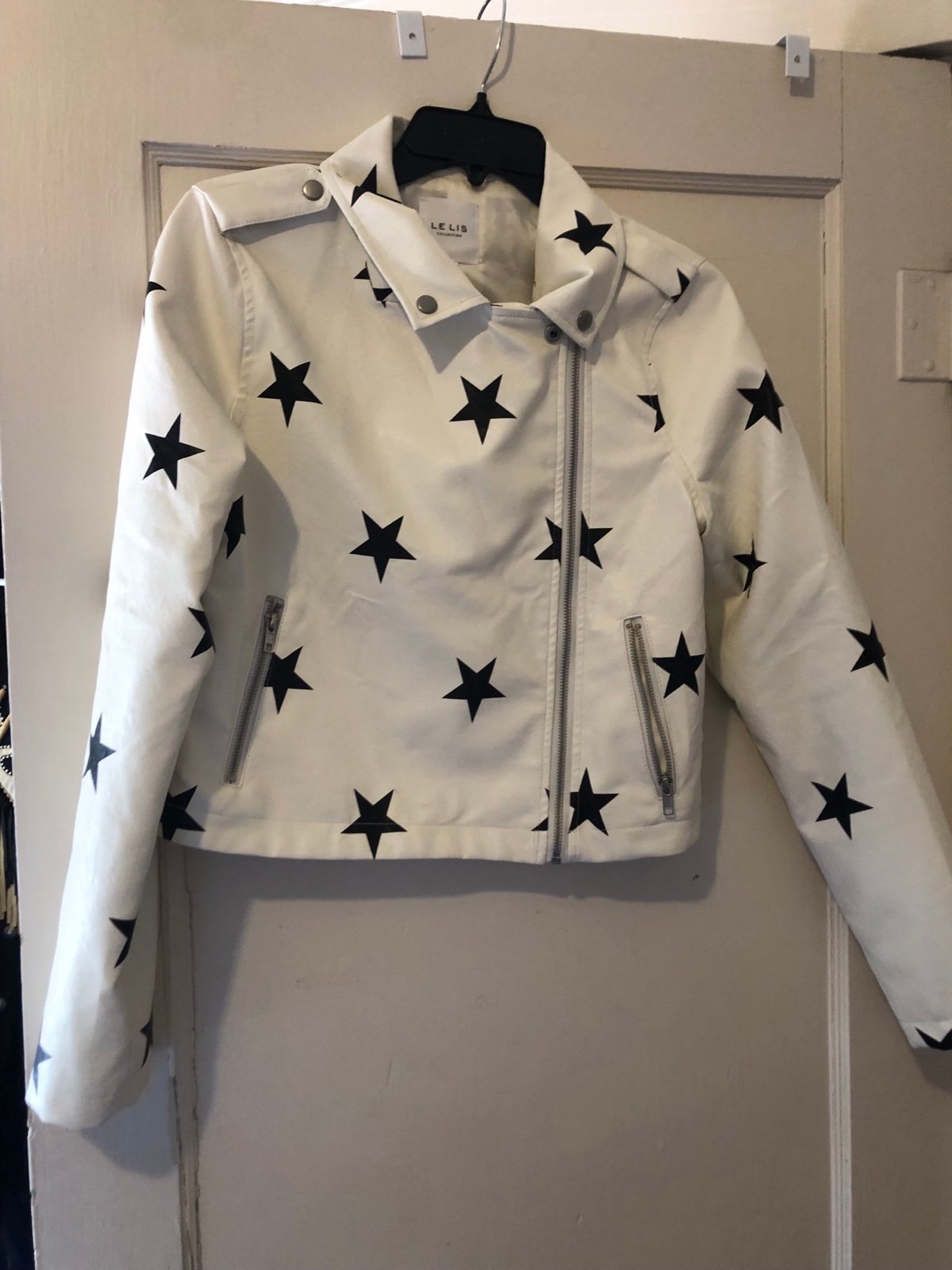 Leather Jacket (Star black and white)