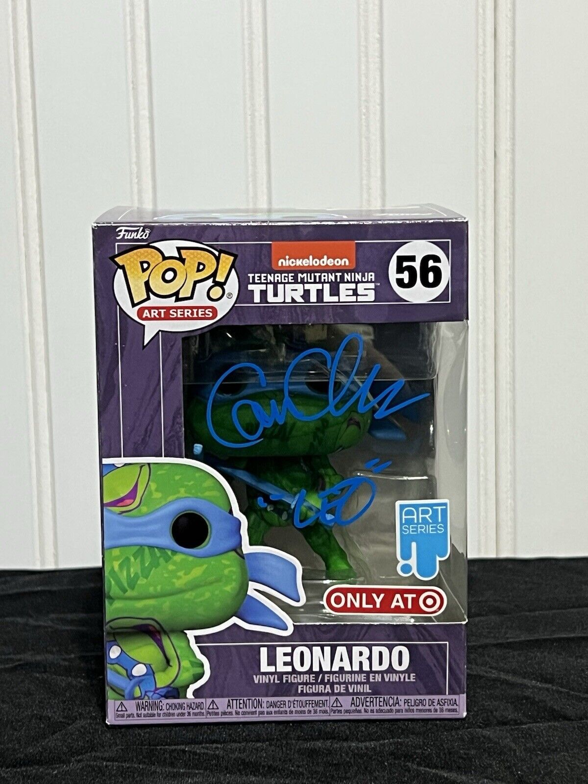 Cam Clarke Signed Leonardo TMNT Funko Pop #56 W/ BAS- Art Series Design!
