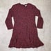 Vintage Hartsville women's Small Rose Pattern Long sleeve Sz 12 Fishtail Dress