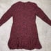 Vintage Hartsville women's Small Rose Pattern Long sleeve Sz 12 Fishtail Dress