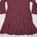 Vintage Hartsville women's Small Rose Pattern Long sleeve Sz 12 Fishtail Dress