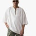 NWT Daily Paper White Khalaf Shirt White Top - size Small