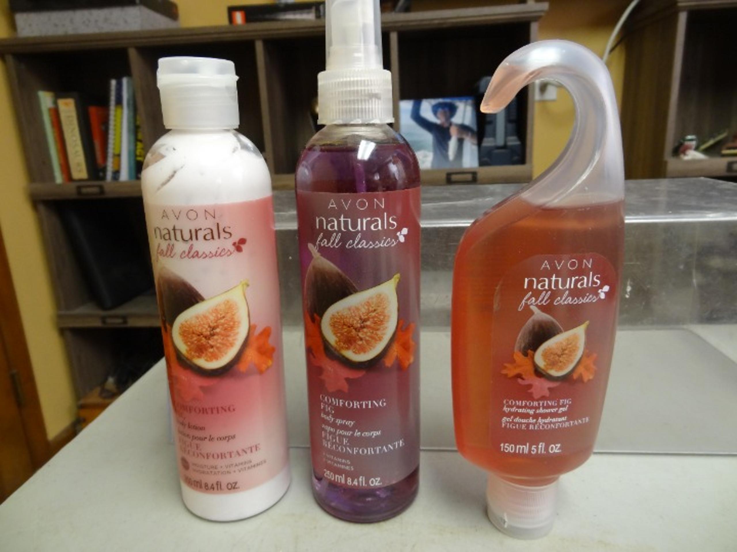 AVON NATURALS FALL CLASSICS COMFORTING FIG BODY SPRAY + SHOWER GEL + BODY LOTION