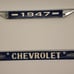 1947 Chevrolet License Plate Frames - Pair - Front & Back - NEW Chevy Chev