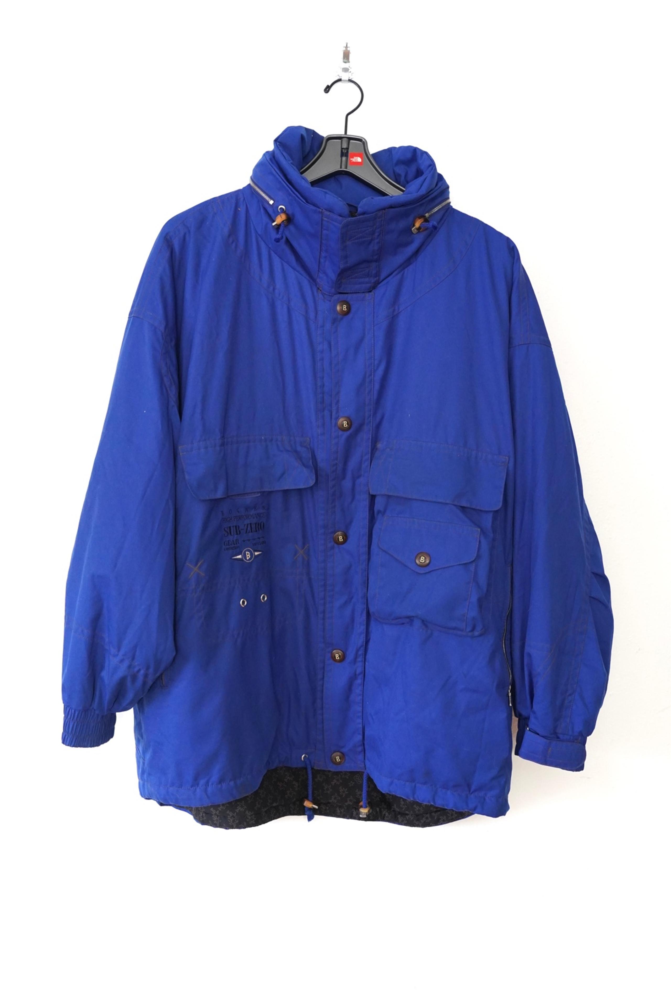 Vintage Bogner Ski Anorak Jacket Blue Hooded Men's Size 44
