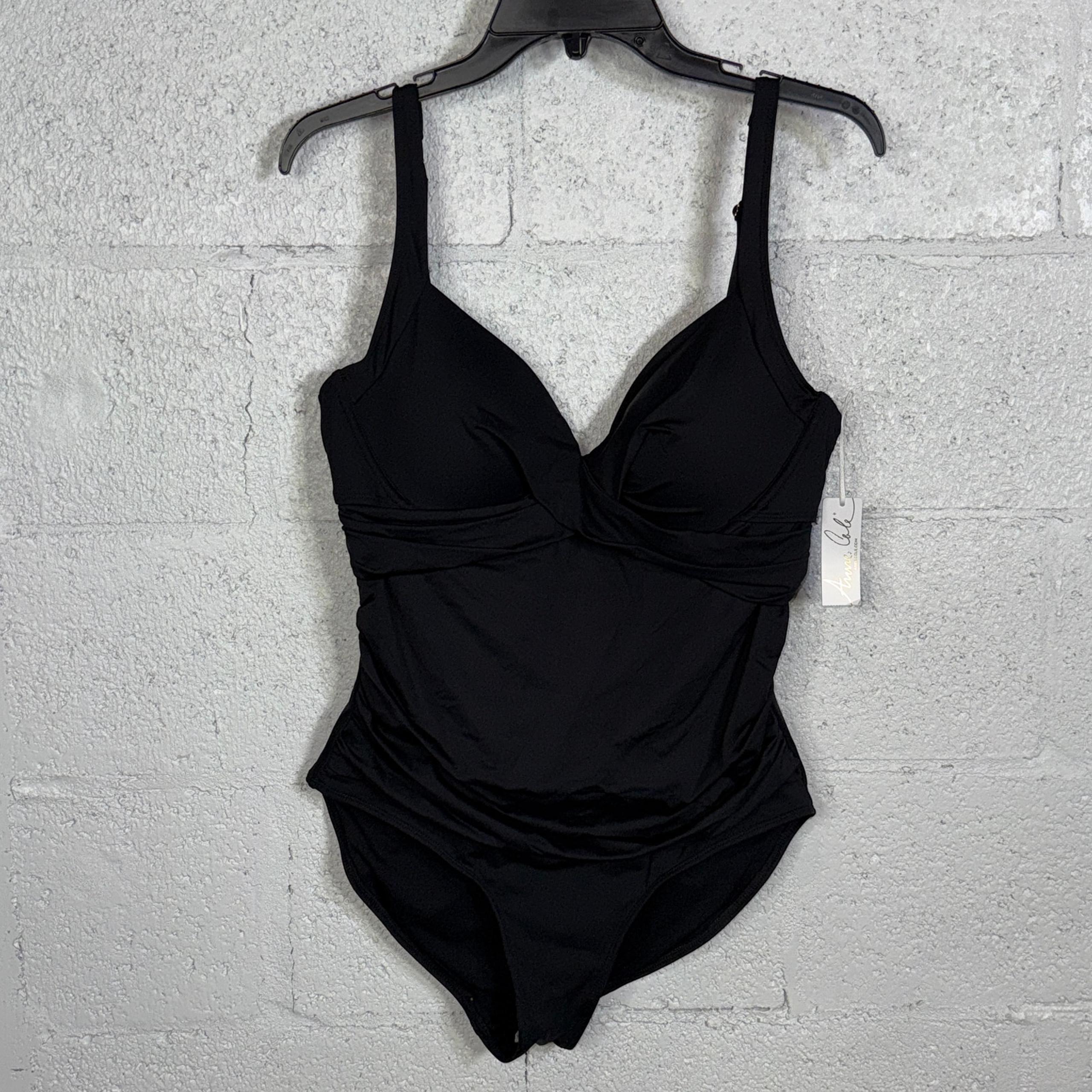 Anne Cole Women's V-Neck Underwire 1 Piece Swimsuit Block 12 $88