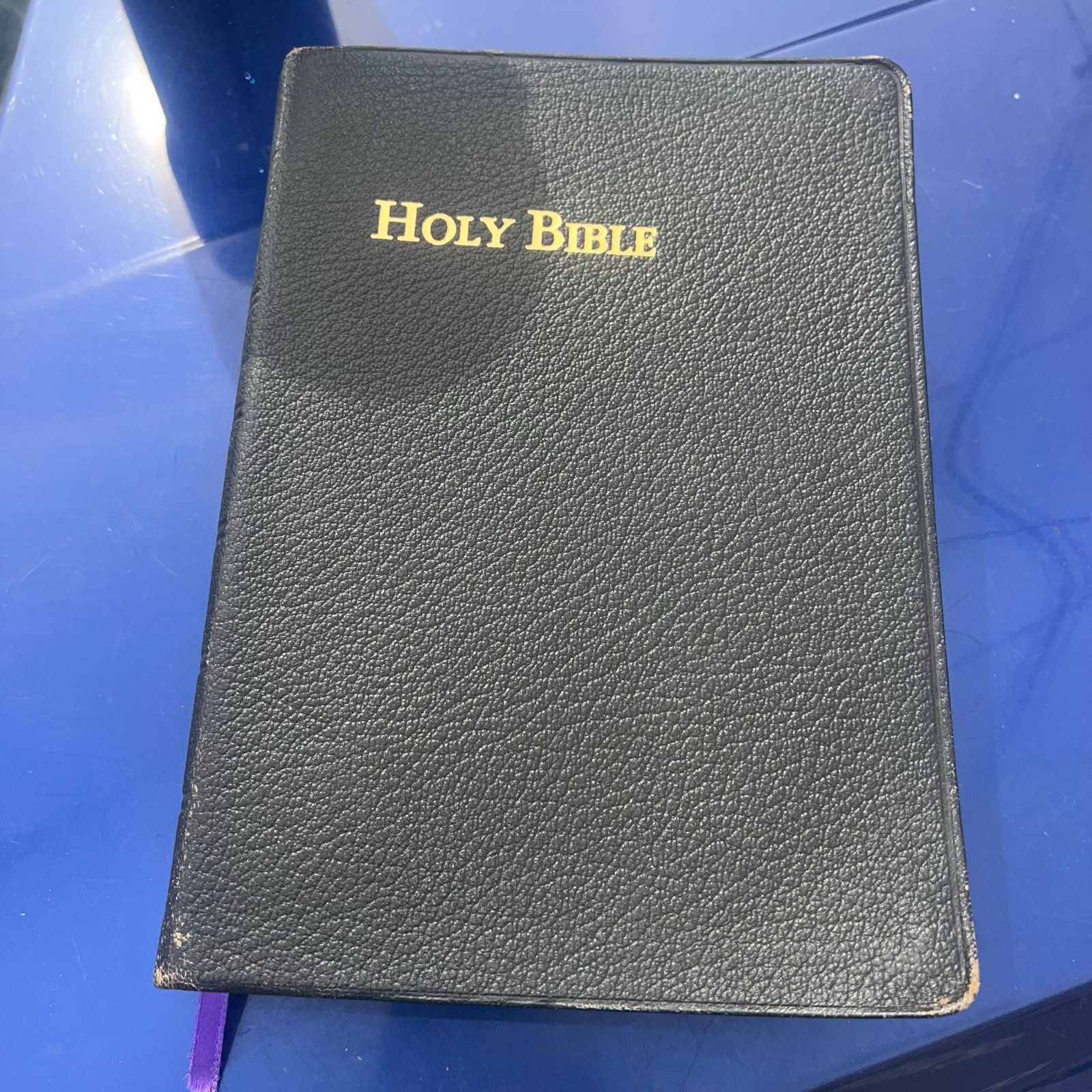 LEATHER BOUND KJV HOLY BIBLE 1944 RED LETTER CENTER COLUMN REFERENCE