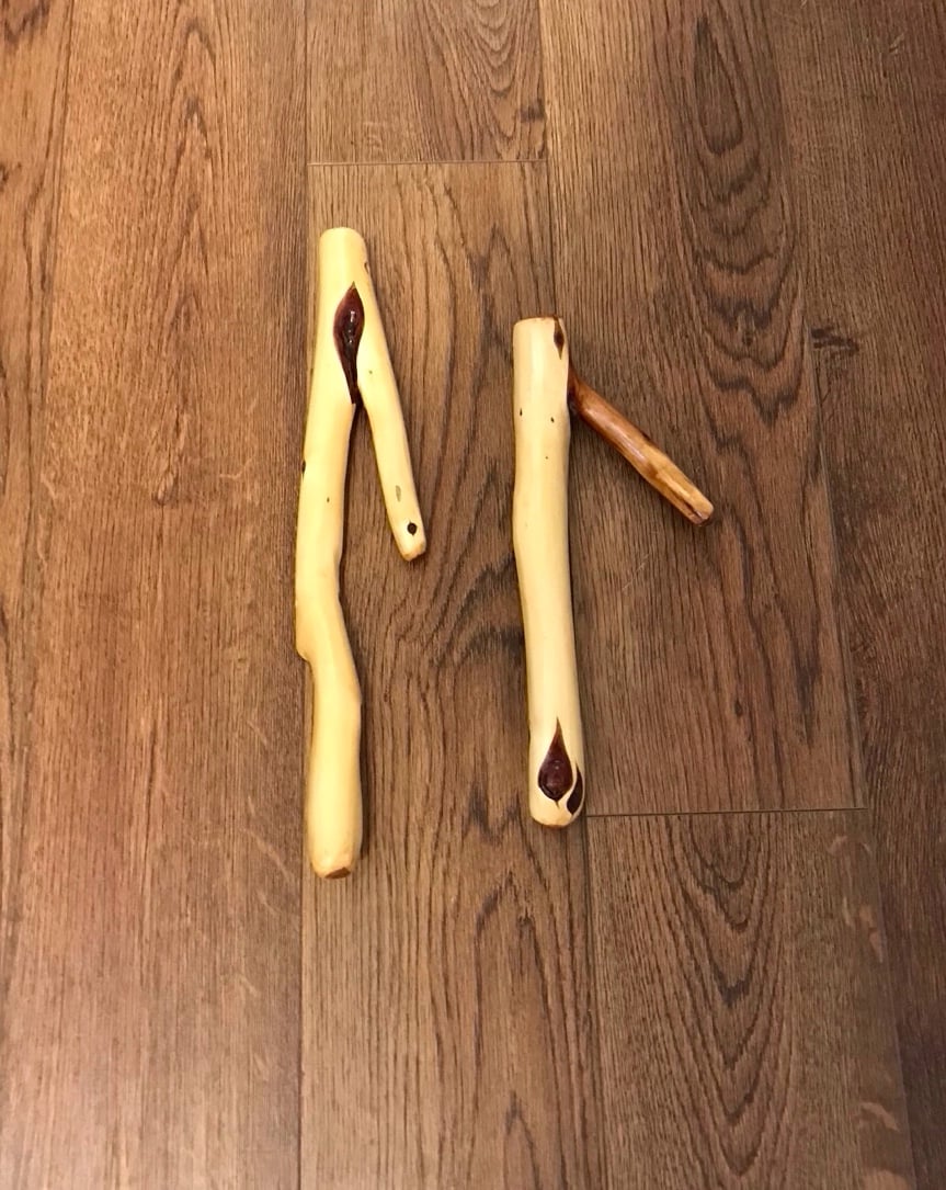 Wooden Pair Bull Tenders? Cattle Leads