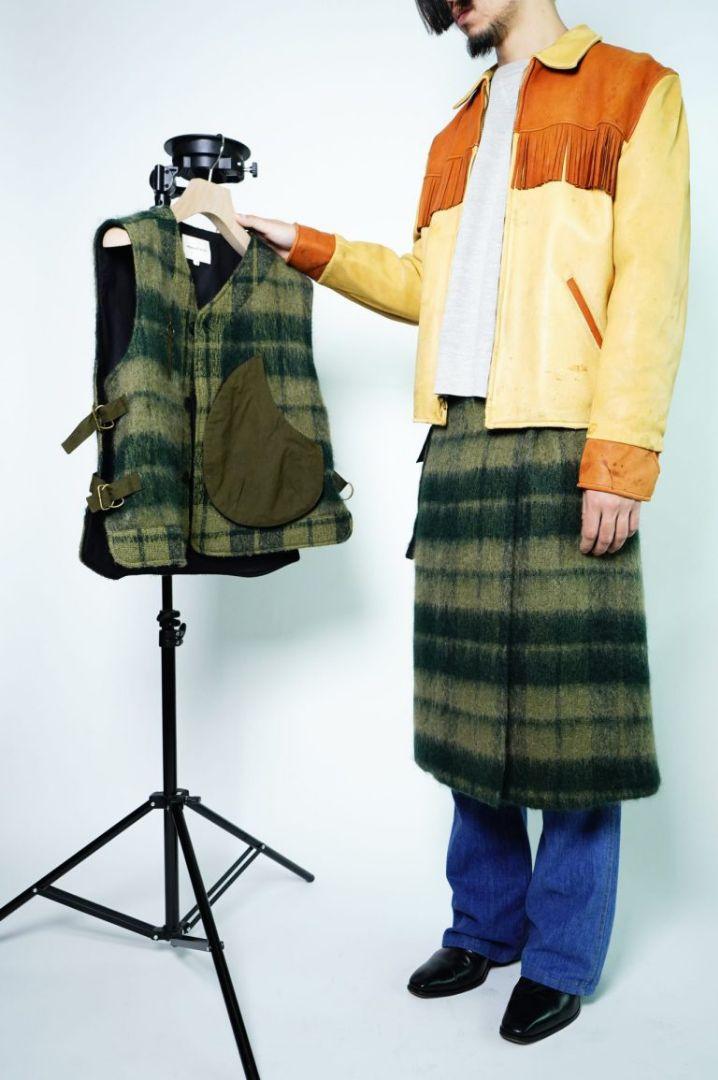 NICHOLAS DALEY Wool Blend Checkered Vest Size M