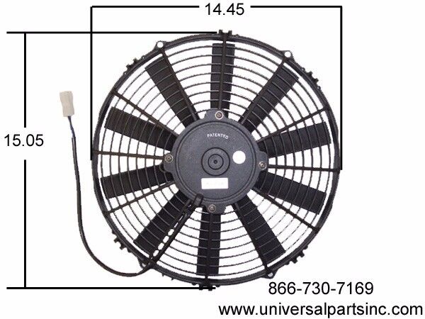 30101510 14 SPAL MEDIUM PROFILE ELECTRIC PUSHER FAN VA08-AP51C-23S