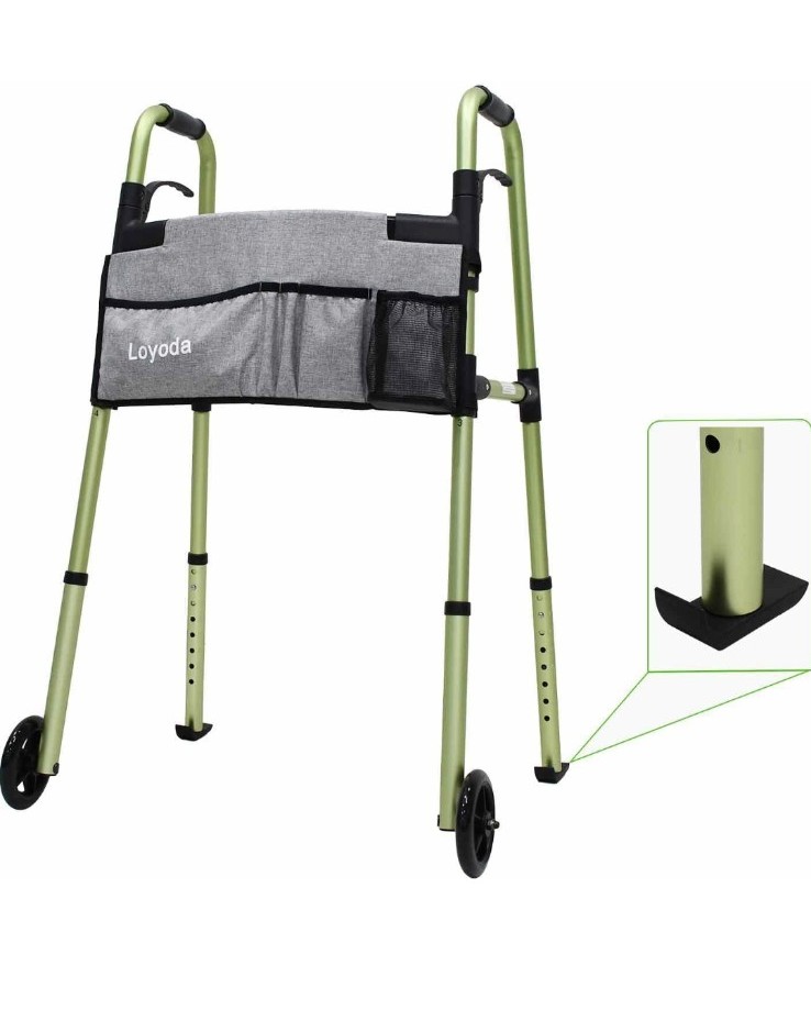 Folding Walkers for Seniors with Storage Bag (Green)