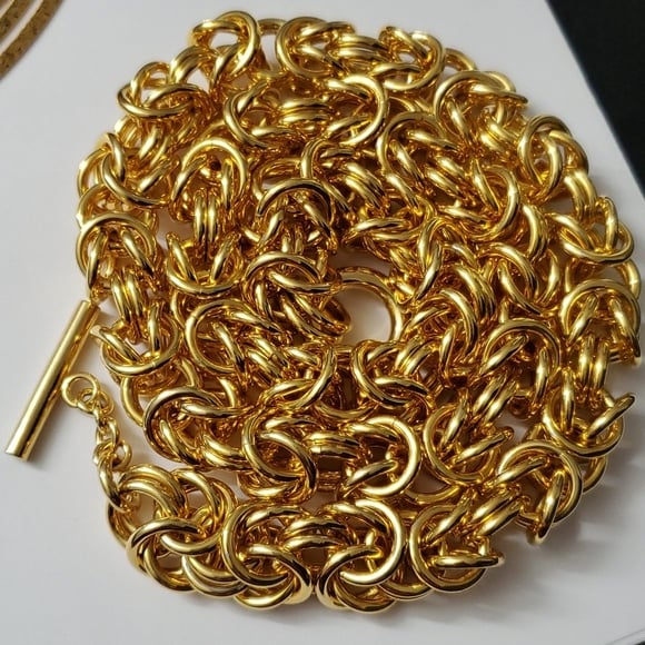 18K Gold Italian Plated Gold Necklace