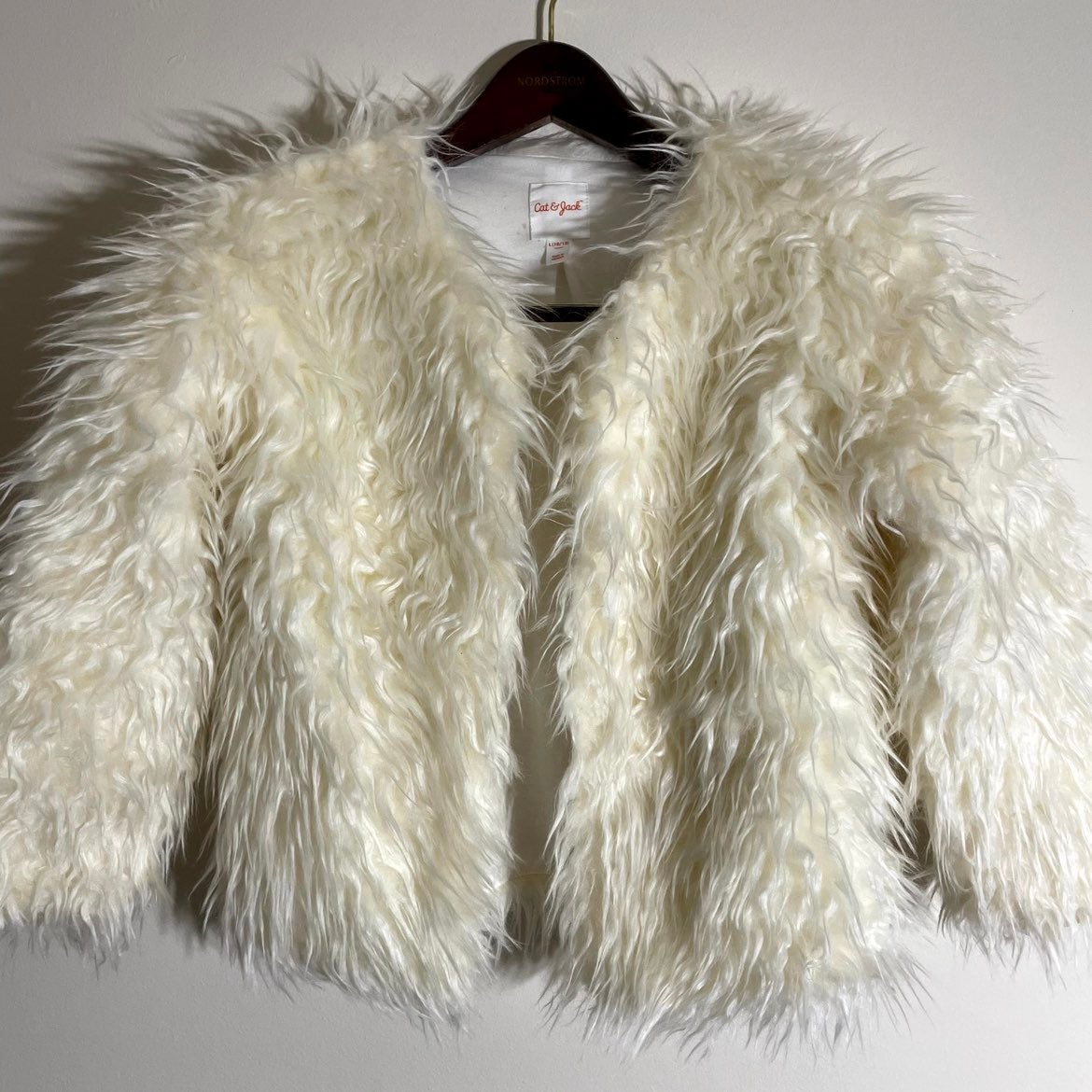 Cat and Jack Girls Fur Coat Size L(10-12)