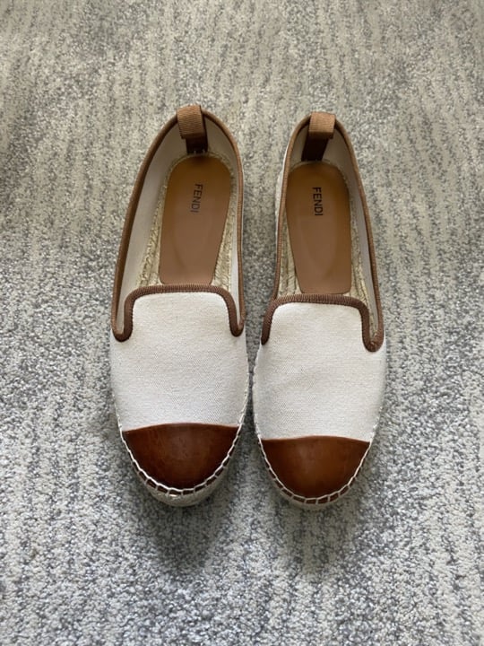 Fendi Canvas and Leather Espadrilles