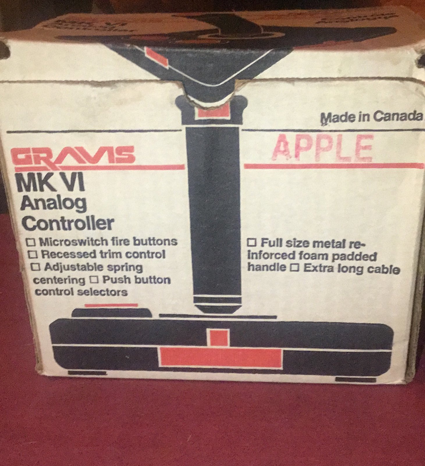 Vintage Gravis MK VI Analog Controller for Apple II 9 Prong