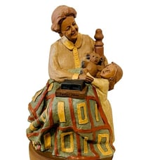 Tom Clark figurine gnome elf SIGNED sculpture vtg 11 Traditions quilt Grandma