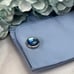 London Blue Faceted Topaz Cufflinks Tuxedo Studs 8 Pcs Set