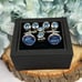 London Blue Faceted Topaz Cufflinks Tuxedo Studs 8 Pcs Set