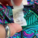 Vintage Catalina Teal Purple Paisley French high Cut Bikini Swimsuit Set