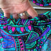 Vintage Catalina Teal Purple Paisley French high Cut Bikini Swimsuit Set