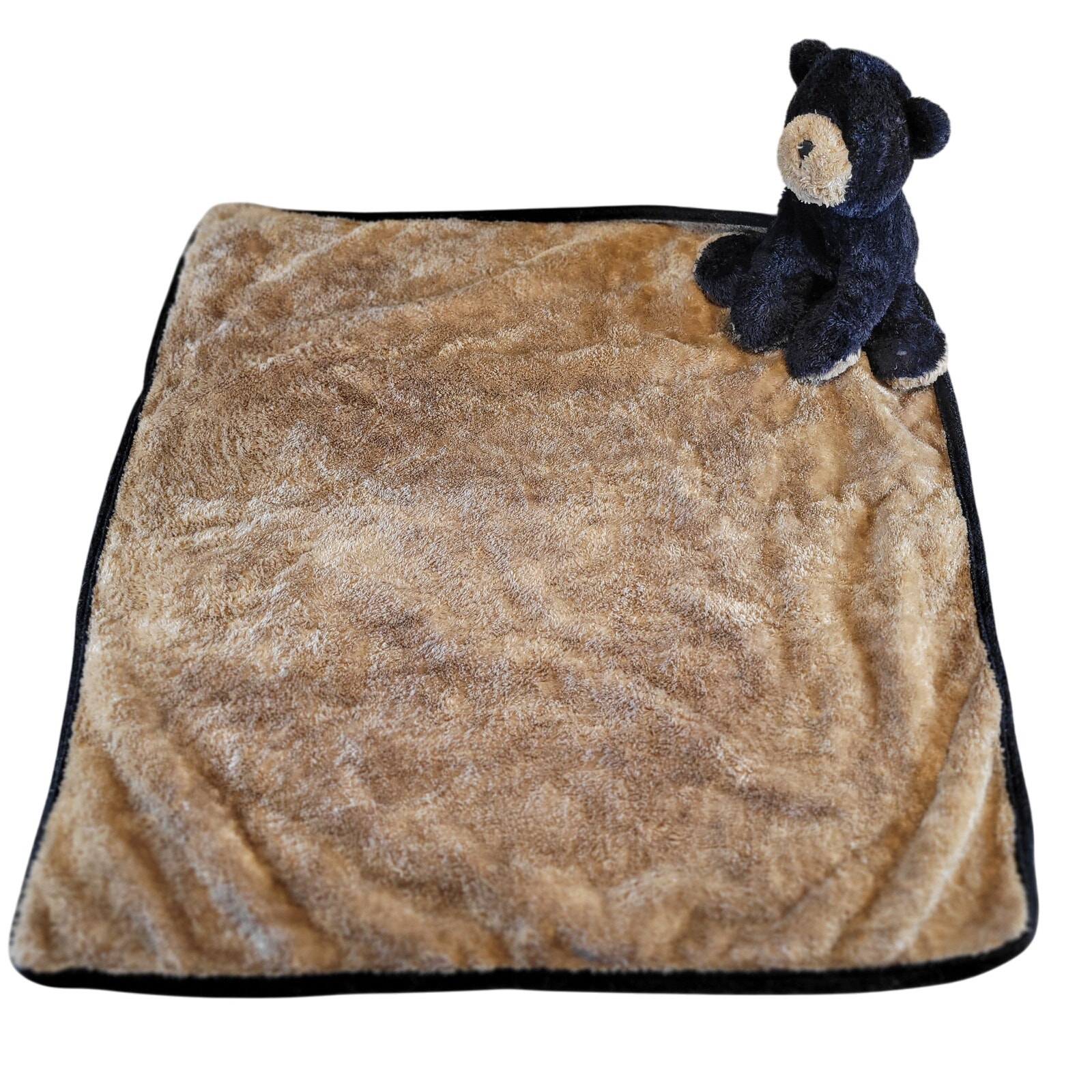 JAAG Plush Bear Security Blanket Brown 23 x 23 Soft Lovey Toy Comfort Plushie