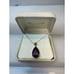 14KT Yellow Gold Teardrop Amethyst Necklace 18” Long