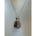 14KT Yellow Gold Teardrop Amethyst Necklace 18” Long