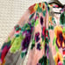 NWOT Esprit Collection Patterned Pleated Mini Dress Multicolor Sz 8 Long sleeve