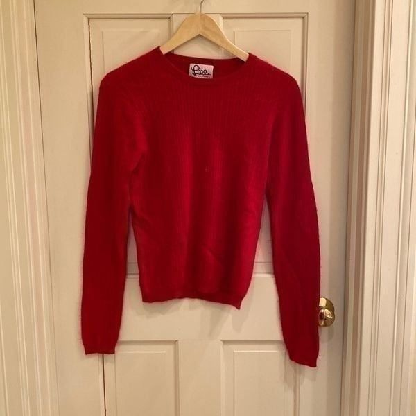 Lilly Pulitzer White Label Red Cashmere Sweater
