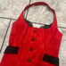 vtg Y2K glamrock red and black corset halter top