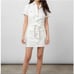 Rails Danica White Button-Up Belted Denim Shirt Dress Coastal Cowgirls Women's S