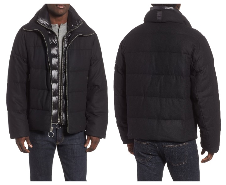 THE VERY WARM Wool Blend Puffer Jacket-L