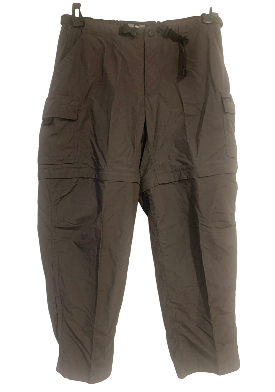 REI Convertible Cargo Pants Shorts Zip Off Charcoal Hiking Women’s Size 12P