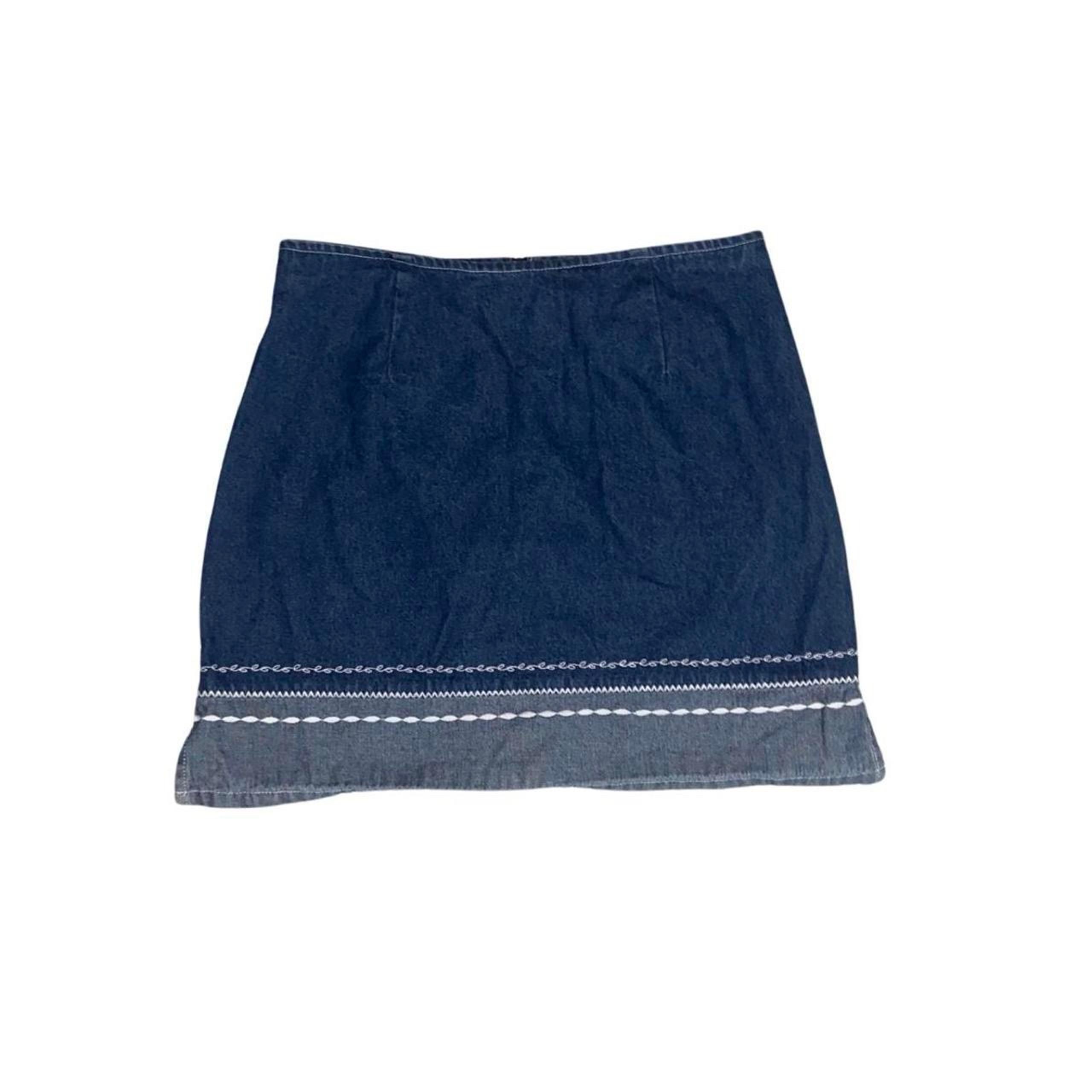 Route 66 denim mini skirt