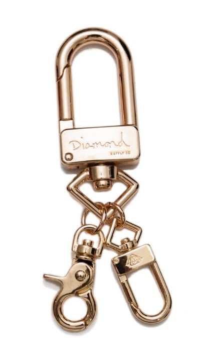 NEW DIAMOND SUPPLY CO GOLD U-LOCK KEYCHAIN MULTI TOOL CARABINER KEY