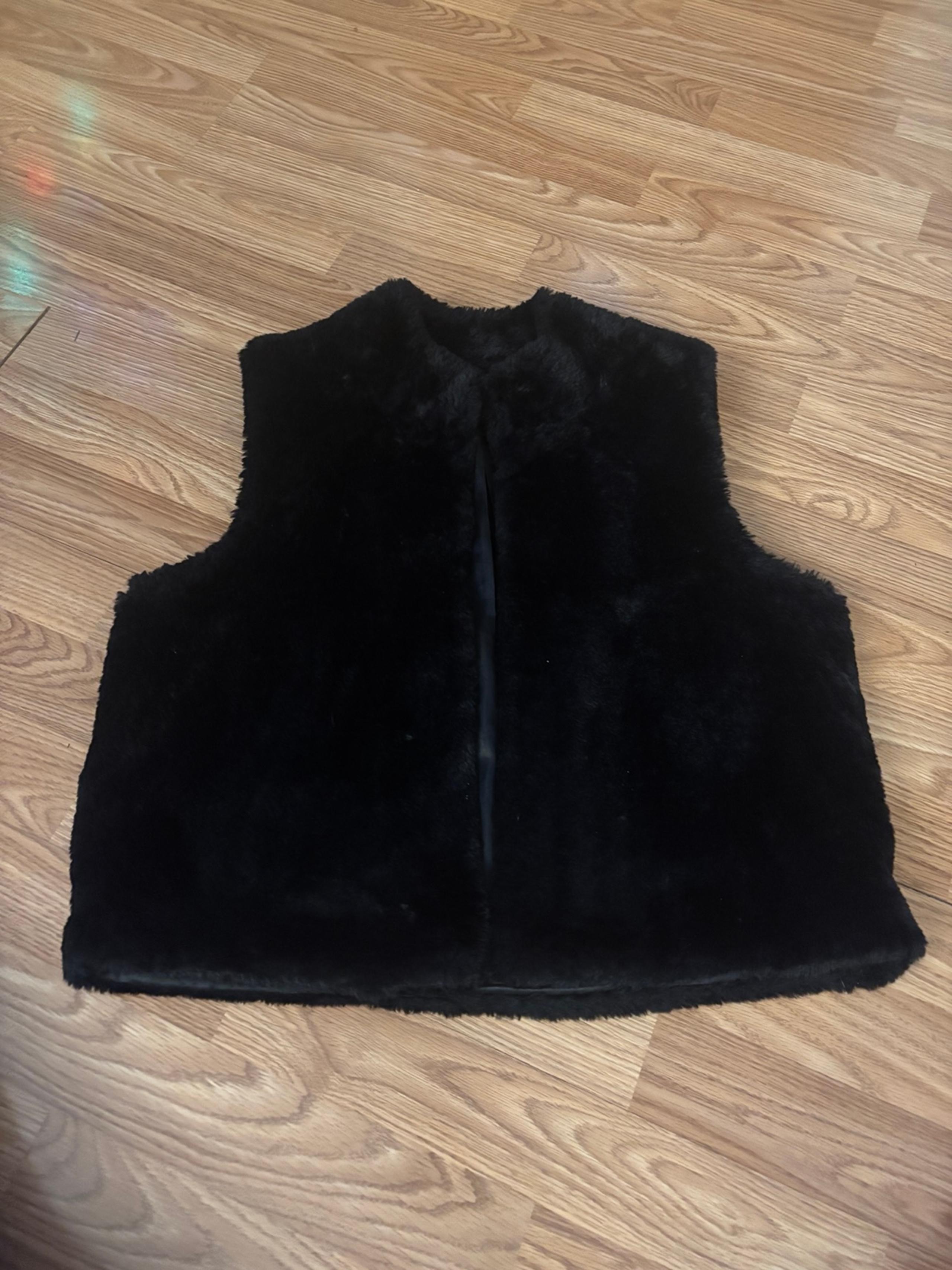 Talbots Faux Fur Vest Size S/M