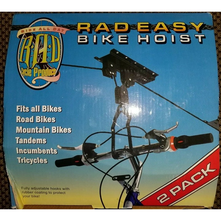 Rad Cycle Easy Bike Hoist 2 Pack Holds Bikes Up To 100 lb New In Opened Box
