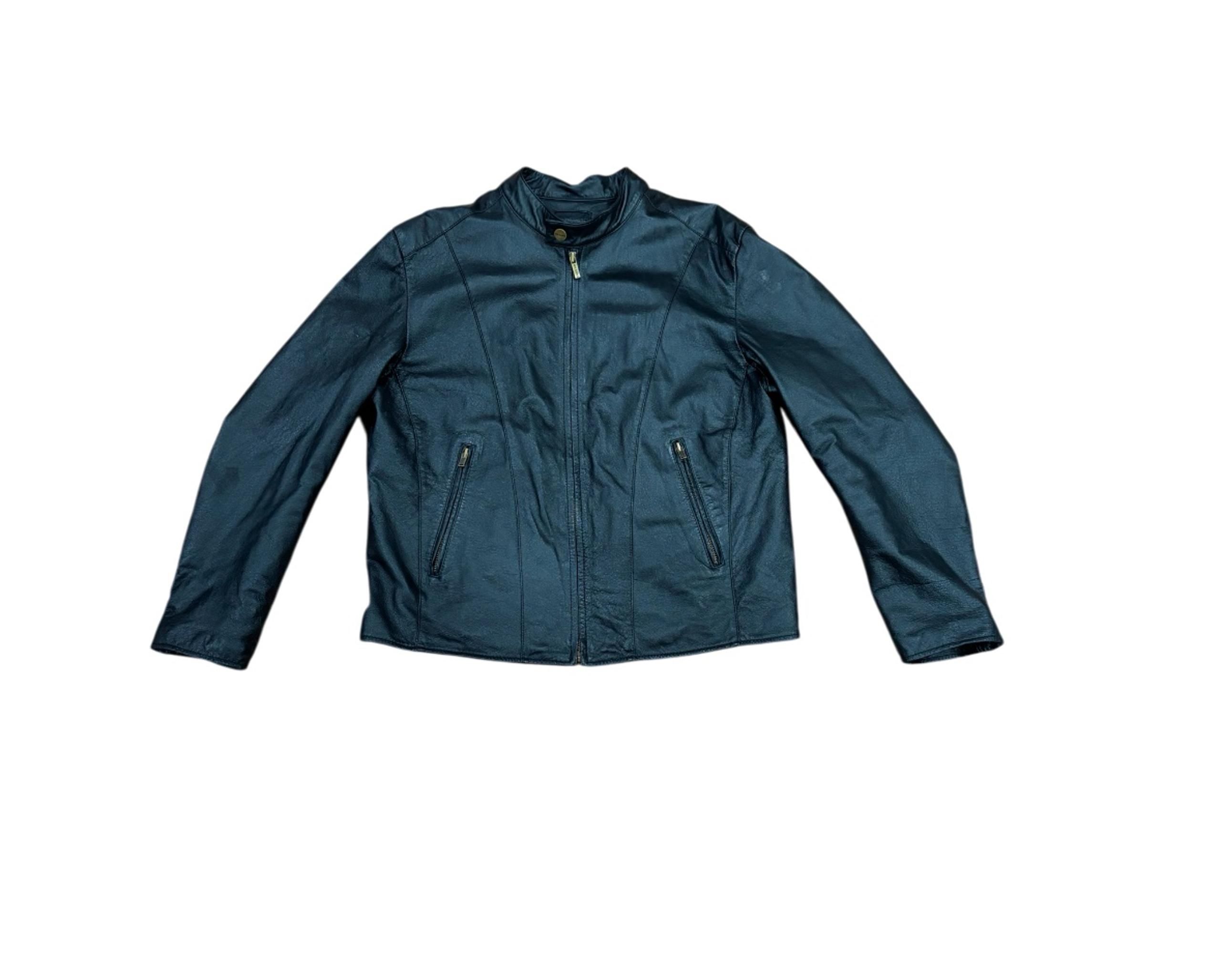Wilsons Moto Black Leather Vintage Jacket Men