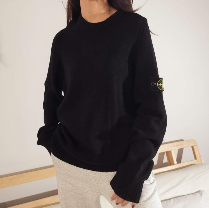 Stone island black offers sweater