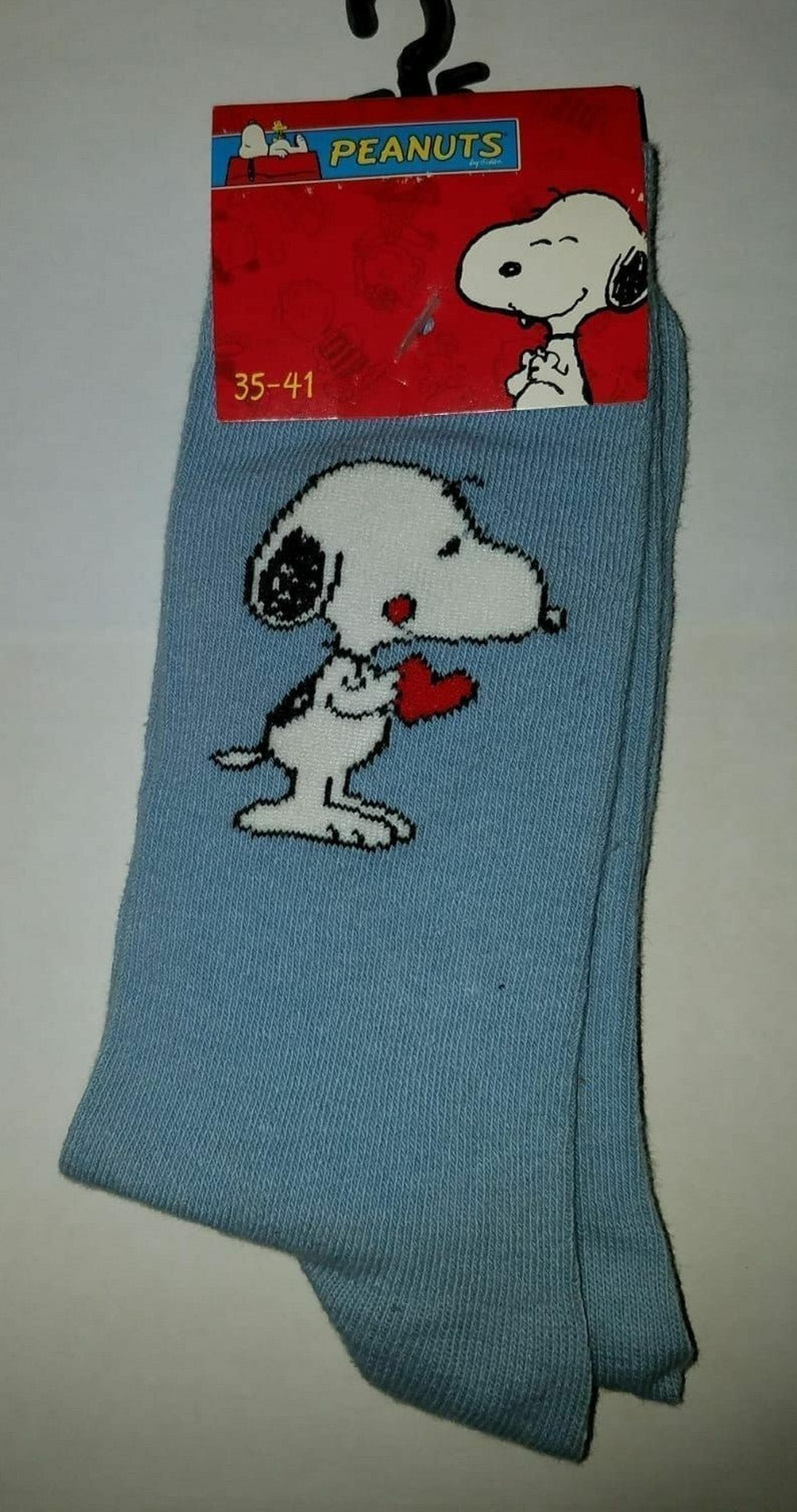 Snoopy socks blue NWT Vintage 6 7 8 9.5