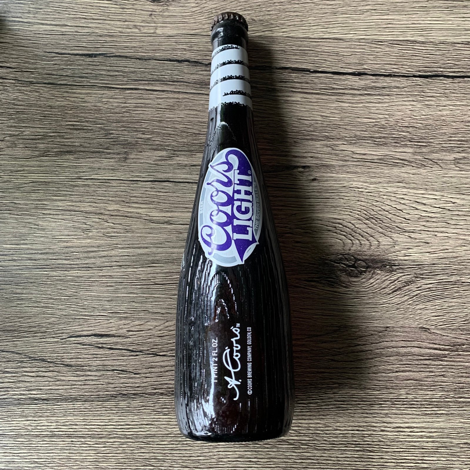Vintage Limited Edition Coors Light Beer Baseball Bat Bottle With Cap