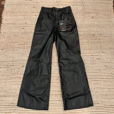 Levi's faux leather pants 70s flare