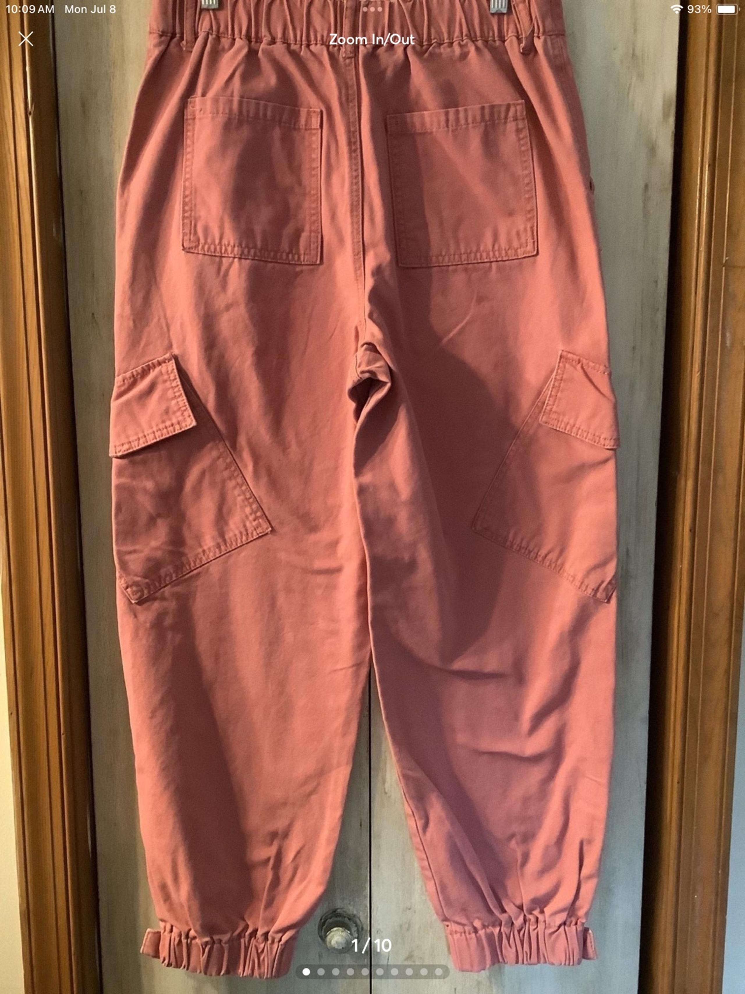 ForEver 21 Joggers Womans L High Rise Lantern/Barrel Baggy Cargo Utility