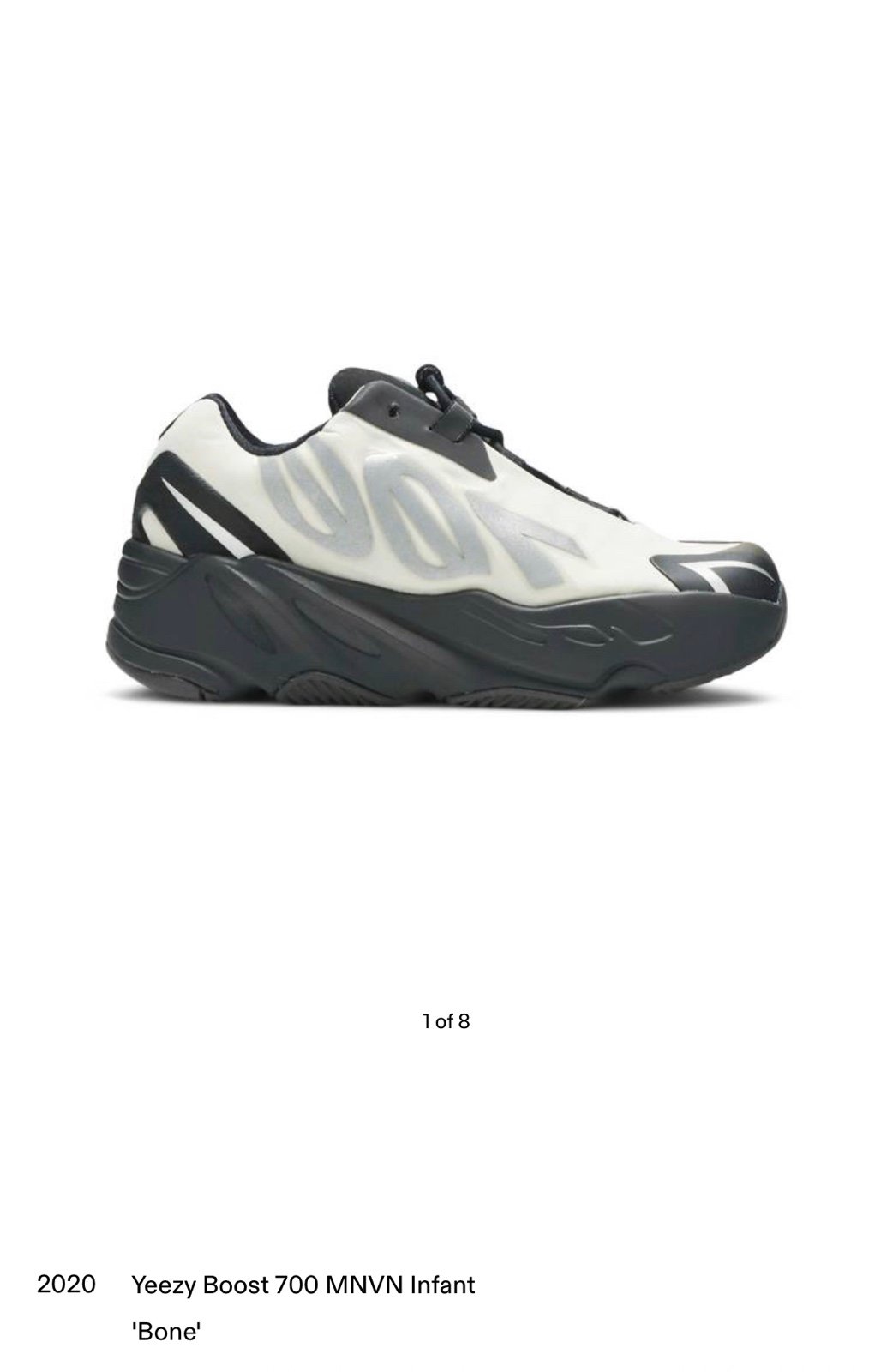 Yeezy Adidas Boost 700 MNVN in Bone/Silver/Black