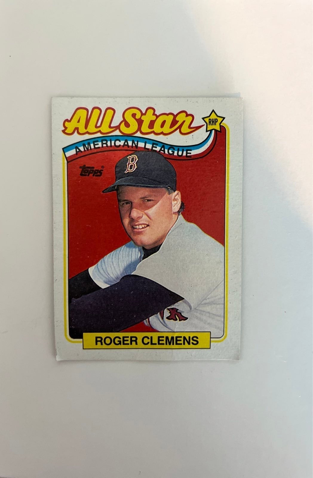 Allstar american league roger clemens 1989 trading card